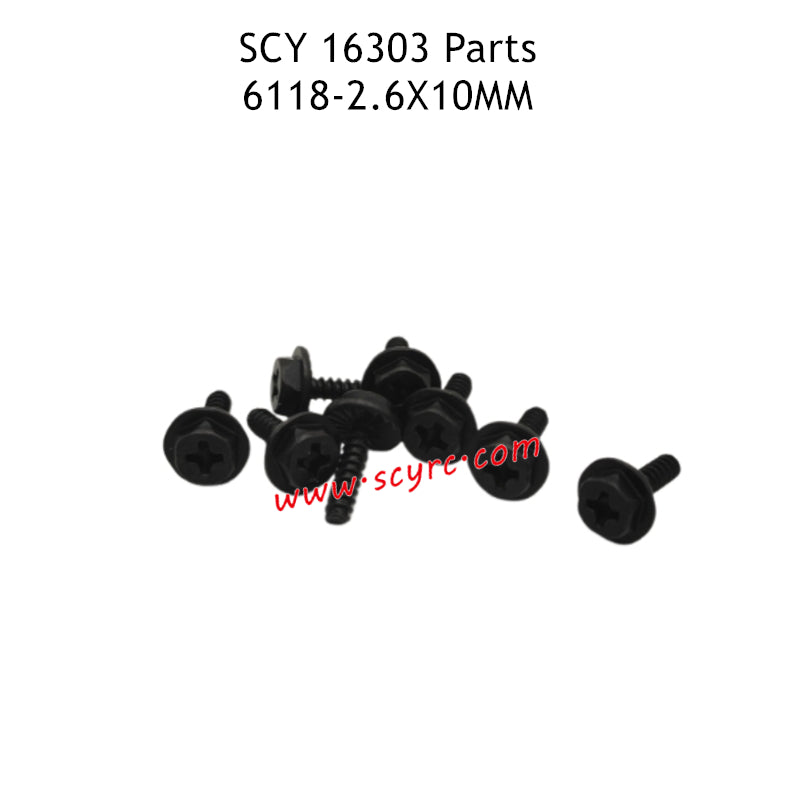 SCY 16303 Parts 2.6X10mm Flange Screw 6118