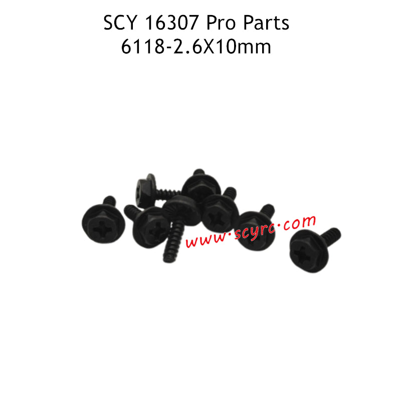 SCY 16307 Pro Parts 2.6X10mm Flange Screw 6118
