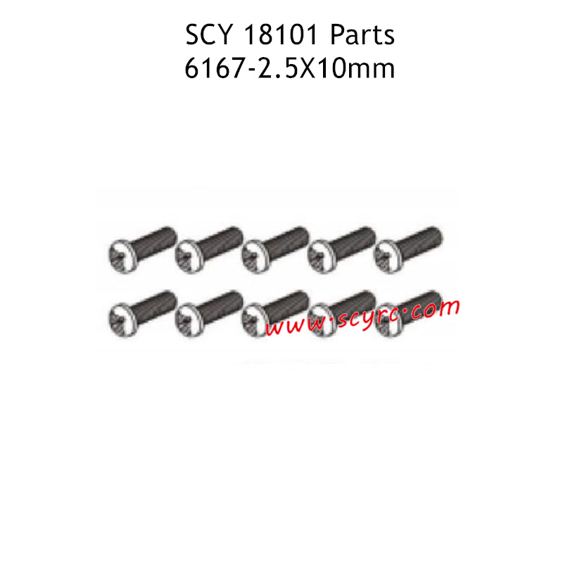 SCY 18101 RC Car Parts 2.5X10mm Screw 6167