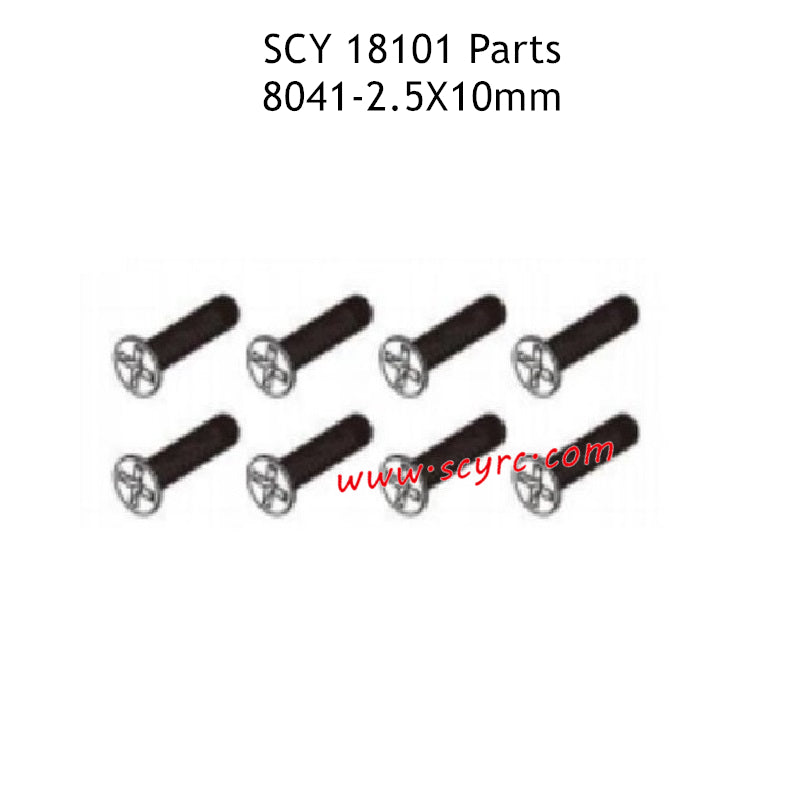 SCY 18101 RC Car Parts 2.5X10mm Screws 8041