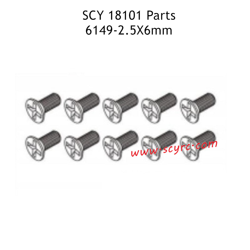 SCY 18101 RC Car Parts 2.5X6mm Screw 6149