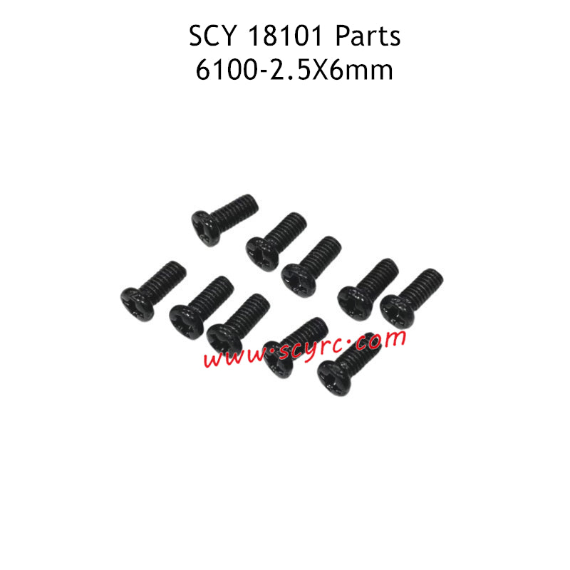 SCY 18101 RC Car Parts 2.5X6mm Screws 6100