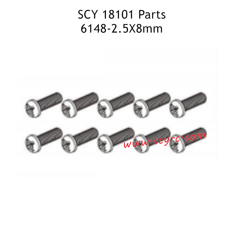 SCY 18101 RC Car Parts 2.5X8mm Screw 6148