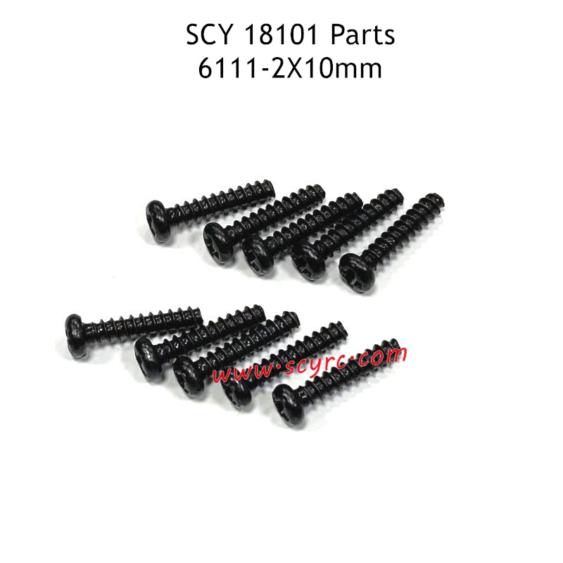 SCY 18101 RC Car Parts 2X10mm Screws 6111