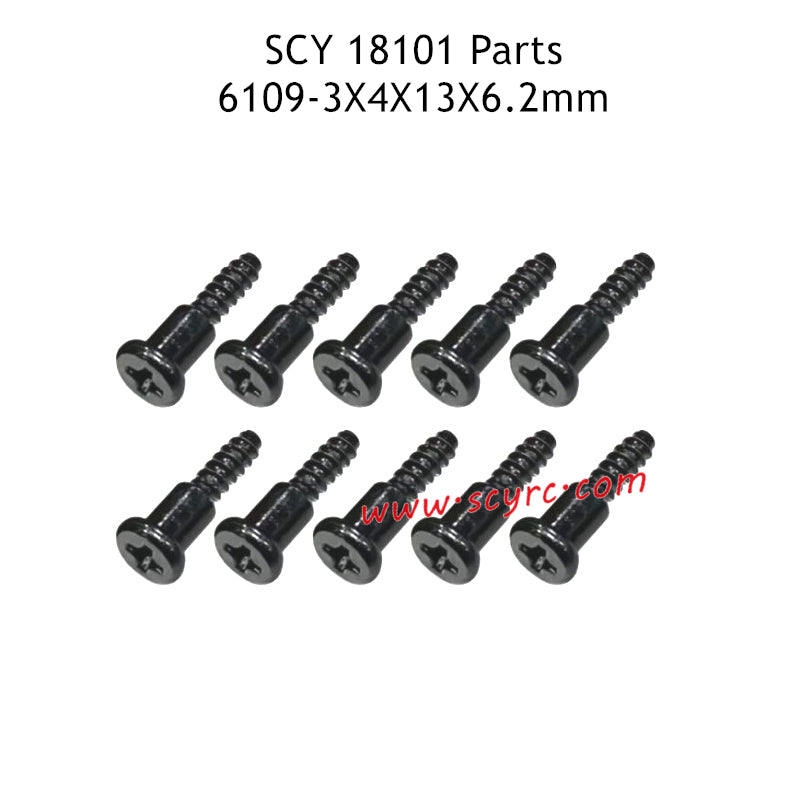 SCY 18101 RC Car Parts 3X4X13X6.2mm Screw 6109