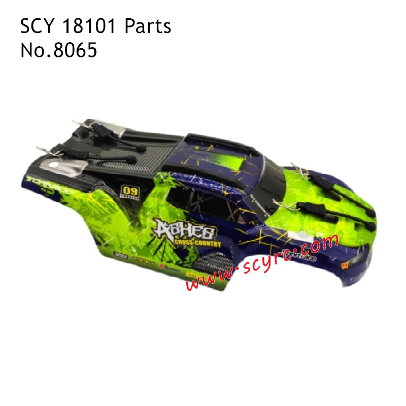 SCY 18101 RC Car Parts Body Shell Green 8065