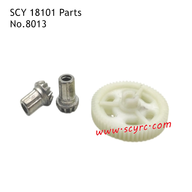 SCY 18101 RC Car Parts Nylon Main Gear and Metal Driving Gear 8013