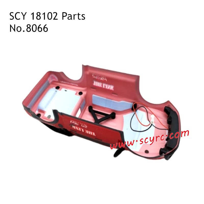 SCY 18102 RC Car Parts Car Shell Assembly Red 8066