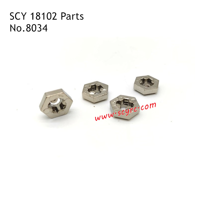 SCY 18102 RC Car Parts Metal Wheel Hex 8034