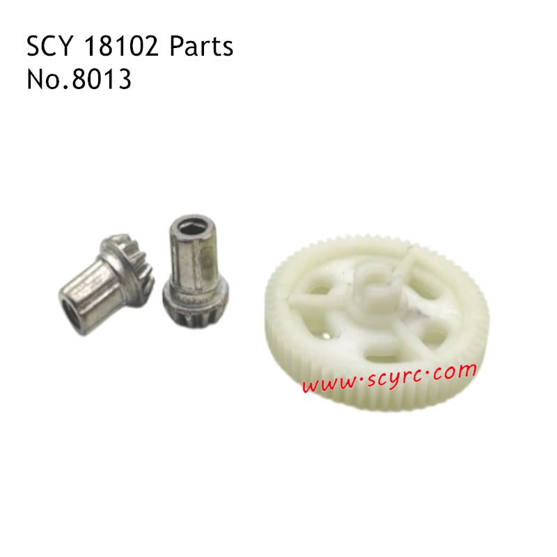 SCY 18102 RC Car Parts Nylon Main Gear and Metal Driving Gear 8013