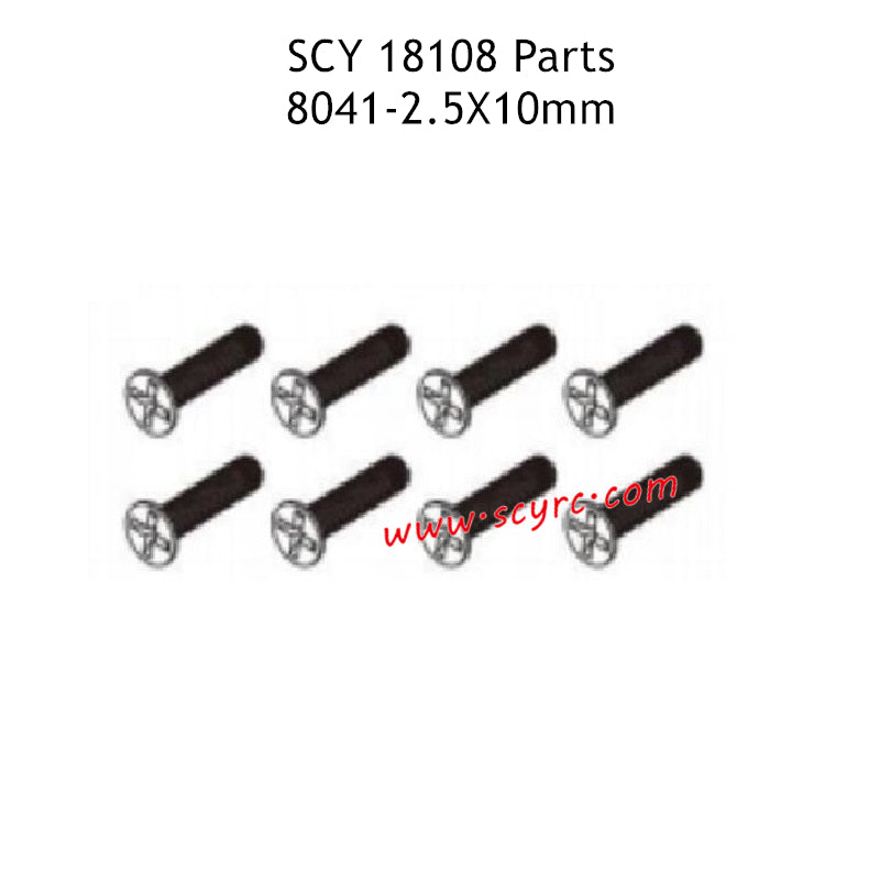 SCY 18108 RC Car Parts 2.5X10mm Screws 8041