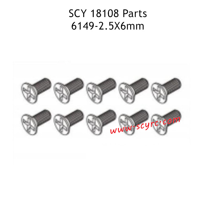 SCY 18108 RC Car Parts 2.5X6mm Screw 6149