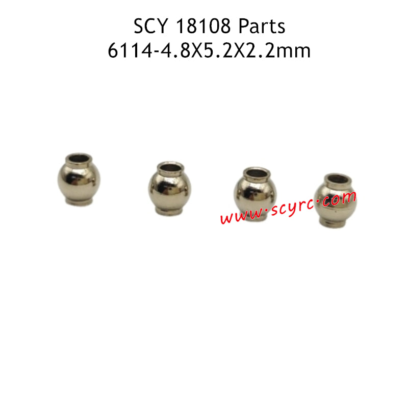 SCY 18108 RC Car Parts 4.8X5.2X2.2mm Metal Pivot Balls 6114