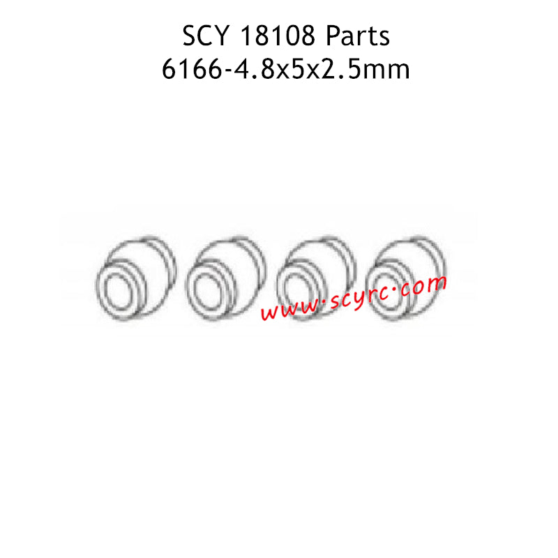 SCY 18108 RC Car Parts 4.8x5x2.5mm Metal Pivot Balls 6166