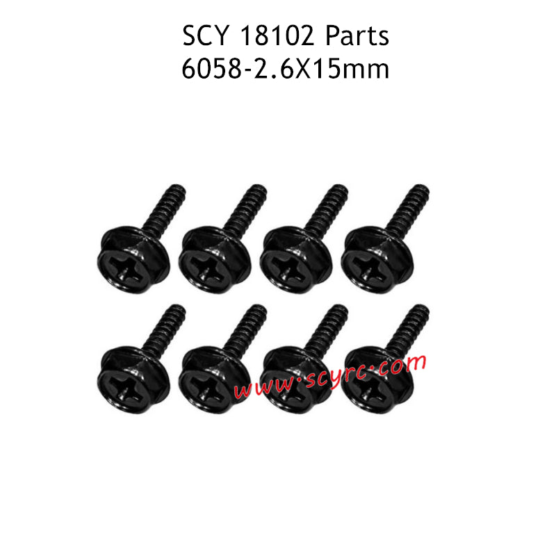 SUCHIYU 18102 RC Car Parts 2.6X15mm Screw 6058