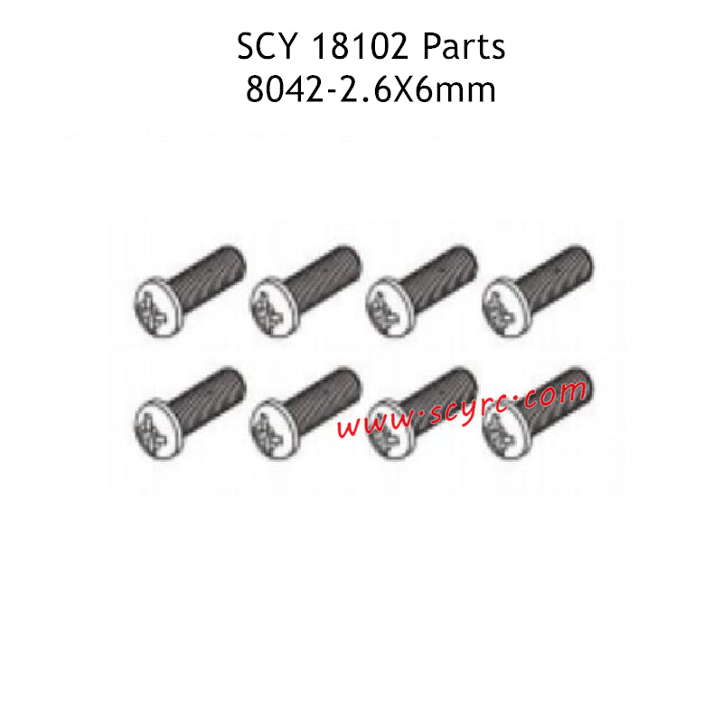 SUCHIYU 18102 RC Car Parts 2.6X6mm Screw 8042