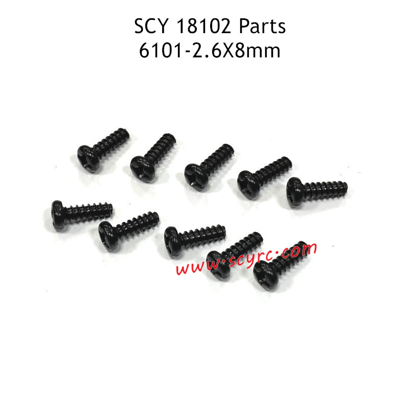 SUCHIYU 18102 RC Car Parts 2.6X8mm Screw 6101