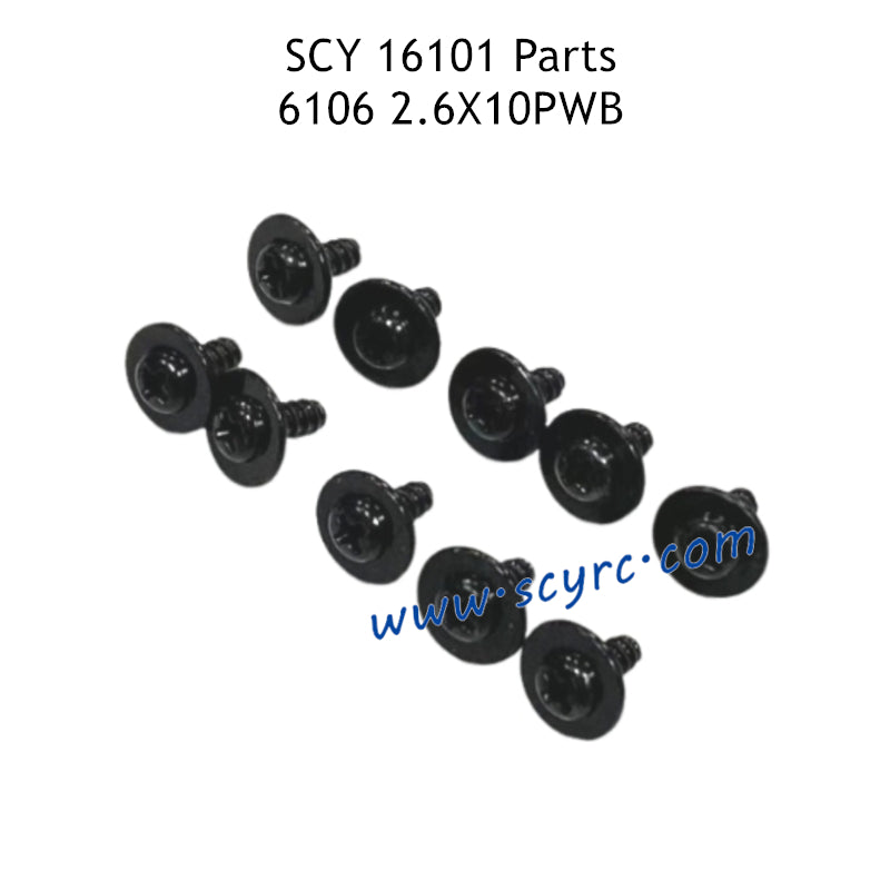 SUCHIYU SCY 16101 RC Car Parts 2.6X10PWB Screw 6107