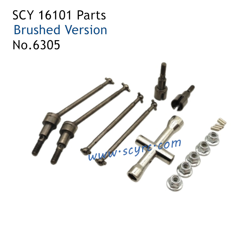 SUCHIYU SCY 16101 RC Car Parts Brushed Metal Front and Rear Drive Shaft 6305