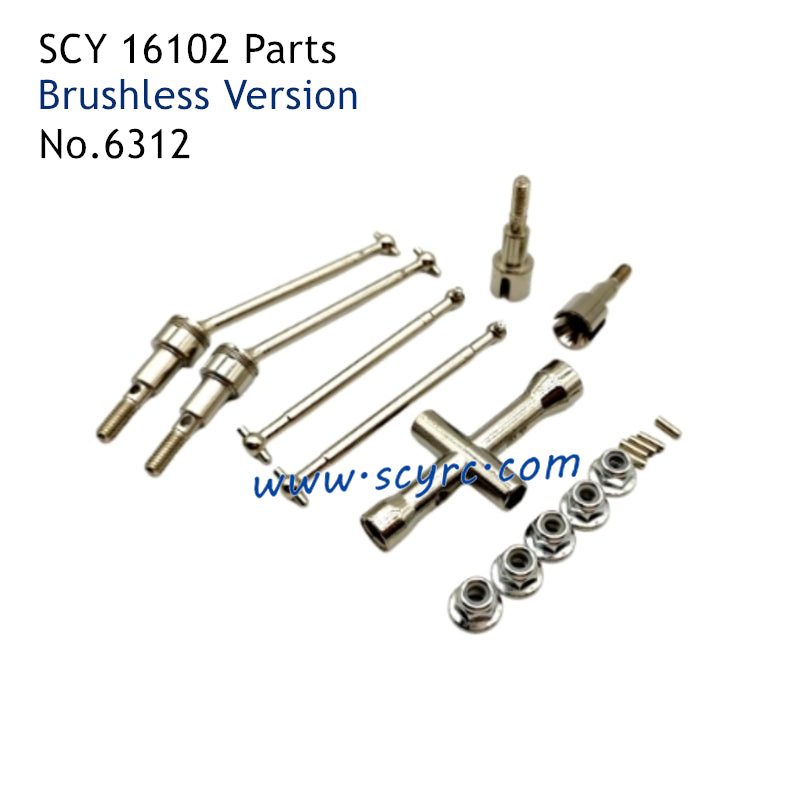SUCHIYU SCY 16102 Pro RC Car Parts Metal Front and Rear Metal Drive Shaft 6312