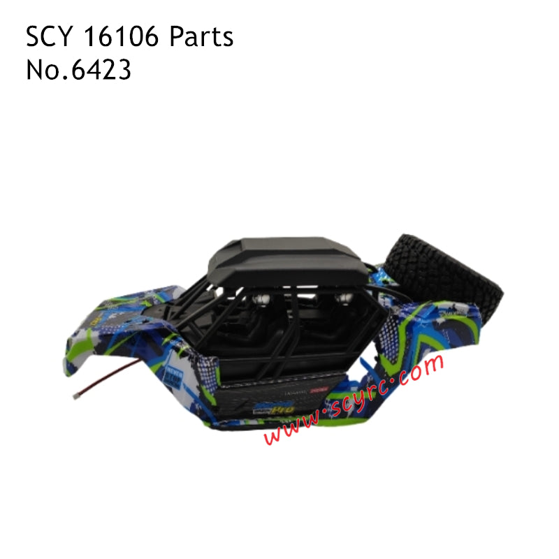 SCY 16106 Pro RC Car Parts Body Shell 6423 Blue