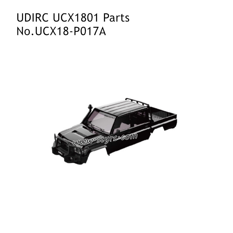 UDIRC UCX1801 RC Car Parts Body Assembly Black UCX18-P017A 