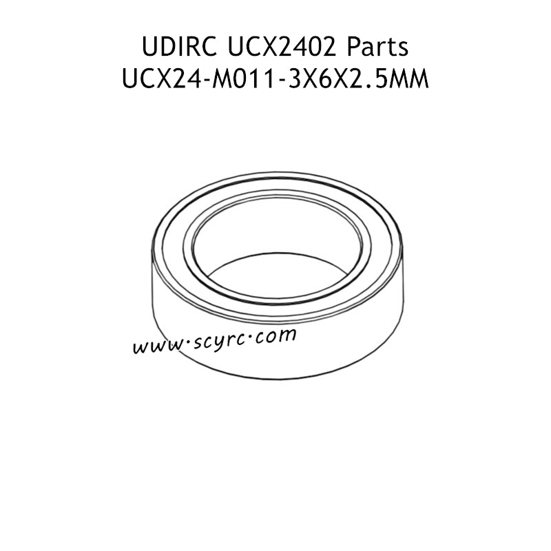 UDIRC UCX2402 Parts 3x6x2.5mm Ball Bearing UCX24-M011