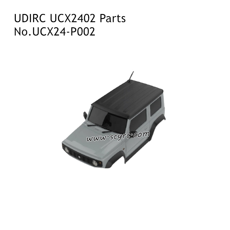 UDIRC UCX2402 RC Truck Parts Body Assembly Gray UCX24-P002