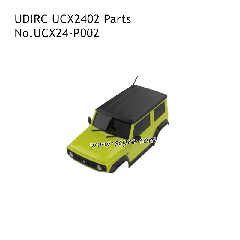 UDIRC UCX2402 RC Truck Parts Body Assembly Green UCX24-P002