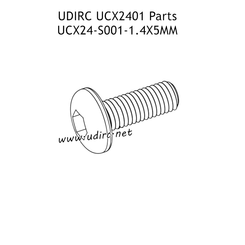 UDIRC UCX2401 Parts 1.4x5mm PM Hexagon Socket Button Head Machine Screw UCX24-S001