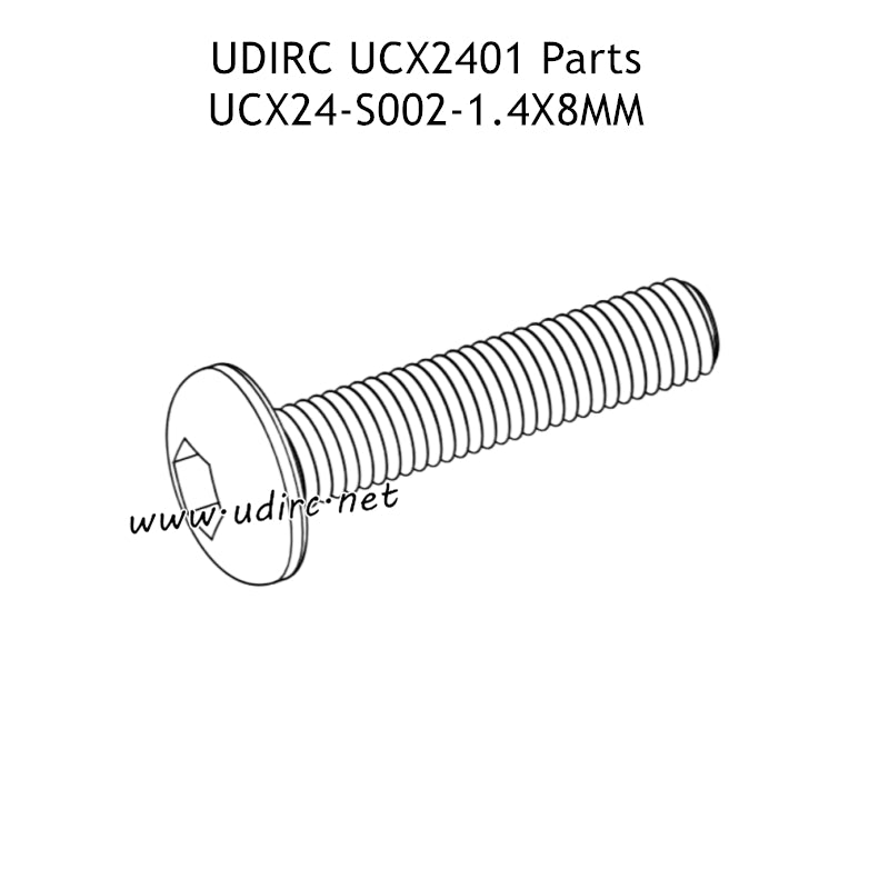 UDIRC UCX2401 Parts 1.4x8mm PM Hexagon Socket Button Head Machine Screw UCX24-S002