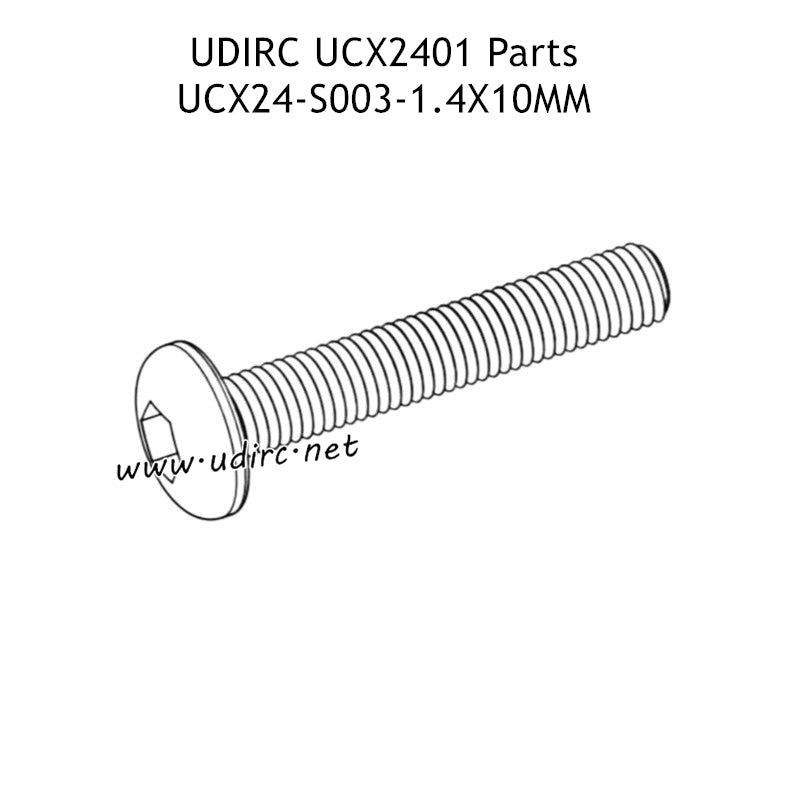 UDIRC UCX2401 Parts 1.4x10mm PM Hexagon Socket Button Head Machine Screw UCX24-S003