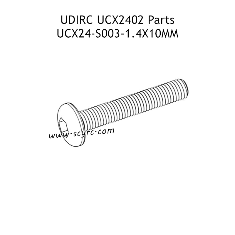 UDIRC UCX2402 Parts 1.4x10mm PM Hexagon Socket Button Head Machine Screw UCX24-S003