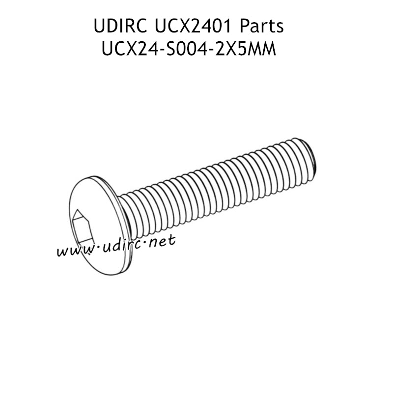 UDIRC UCX2401 Parts 2x5mm PM Hexagon Socket Button Head Machine Screw UCX24-S004