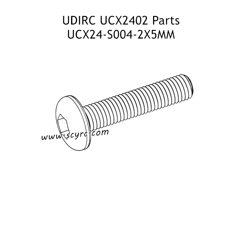 UDIRC UCX2402 Parts 2x5mm PM Hexagon Socket Button Head Machine Screw UCX24-S004