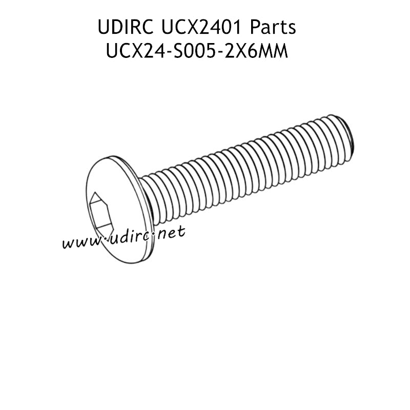UDIRC UCX2401 Parts 2x6mm PM Hexagon Socket Button Head Machine Screw UCX24-S005