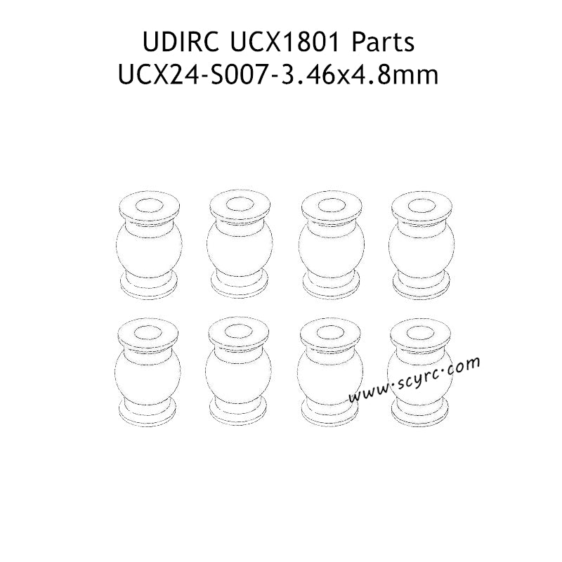 UDIRC UCX1801 RC Car Parts 3.46x4.8mm Hollow Ball UCX24-S007