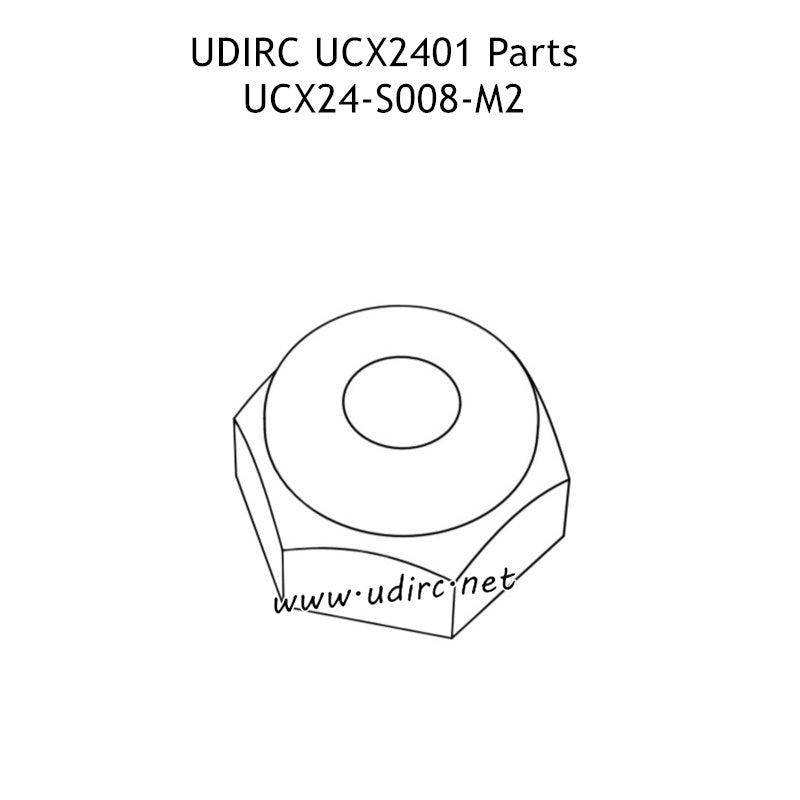 UDIRC UCX2401 Parts M2 Hex Flanged Nylon Lock Nut UCX24-S008