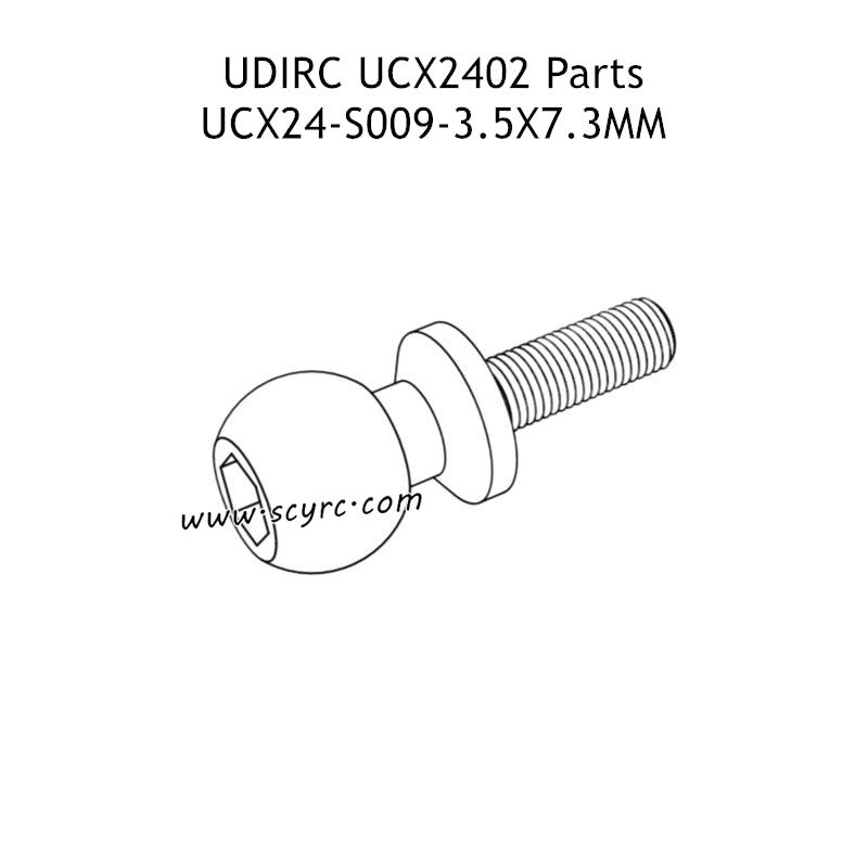 UDIRC UCX2402 Parts 3.5x7.3mm Hollow Ball Screw UCX24-S009