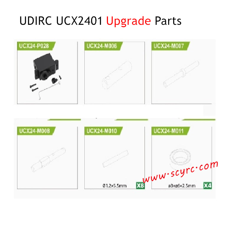 UDIRC UCX2401 1/24 Scale Upgrade Parts Center Gearbox Kit