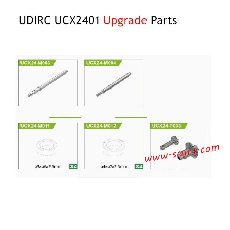 UDIRC UCX2401 1/24 Scale Upgrade Parts Rear Axle Kits