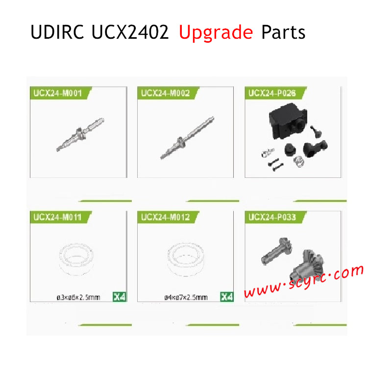 UDIRC UCX2402 Upgrade Parts Front Axle Kit
