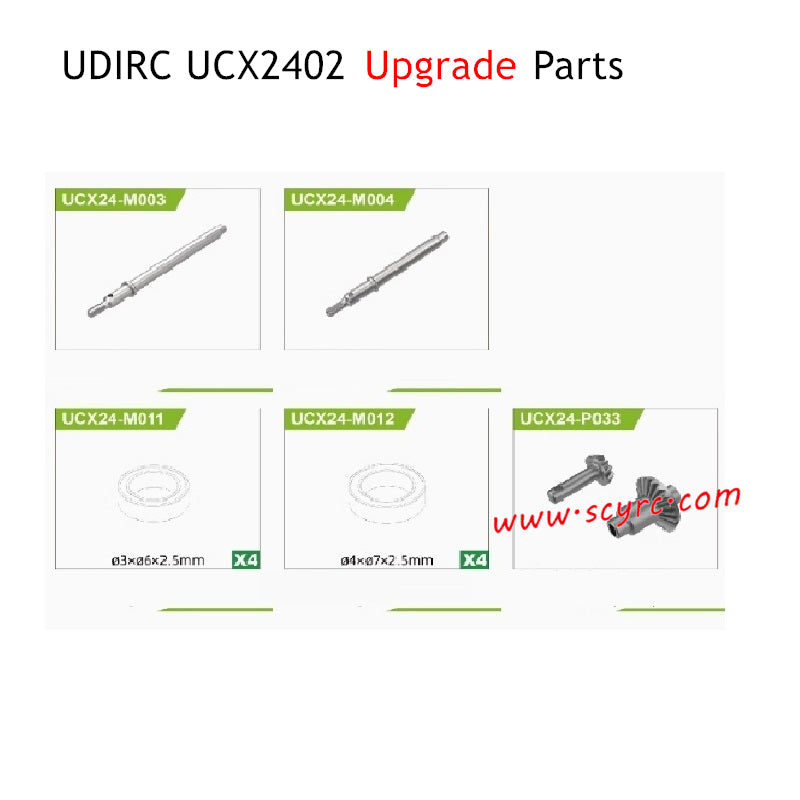 UDIRC UCX2402 Upgrade Parts Rear Axle Kit
