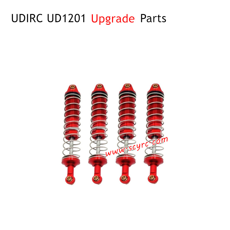 UDIRC UD1201 RC Car Upgrade Parts Front and Rear Shock Absorber Red