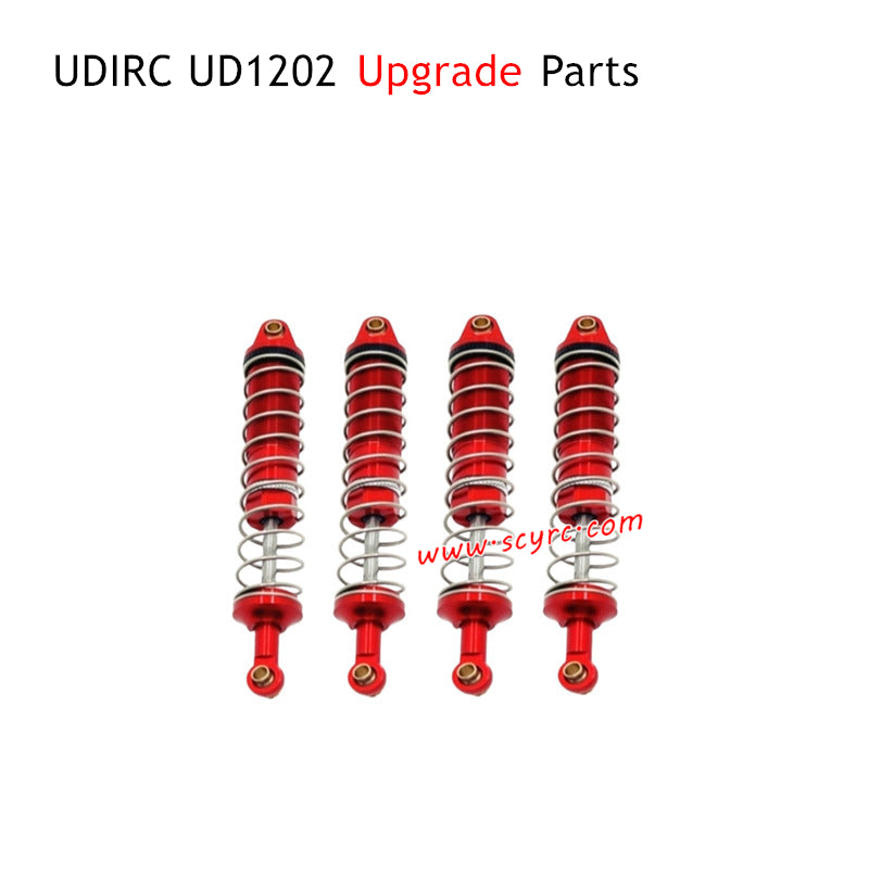 UDIRC UD1202 RC Car Upgrade Parts Front and Rear Shock Absorber Red