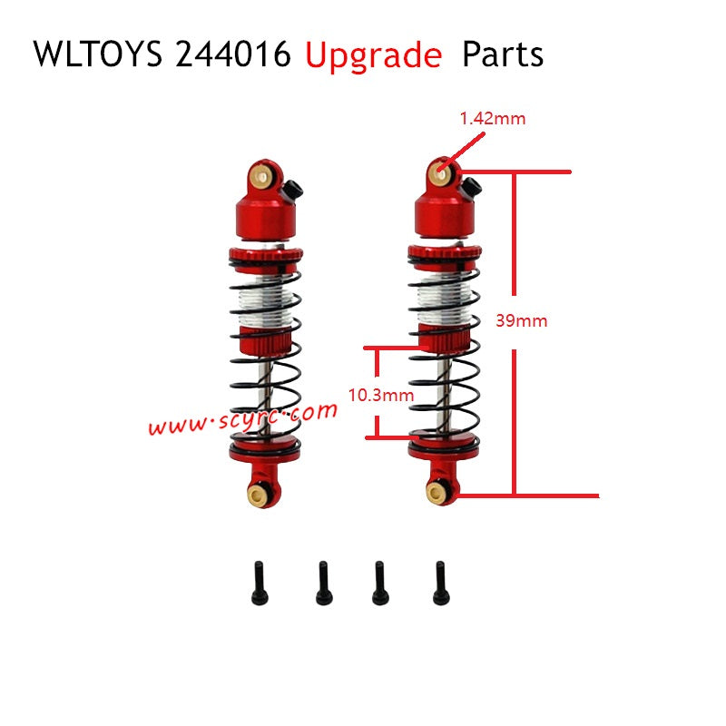 WLTOYS 244016 Parts Rear Shock Red
