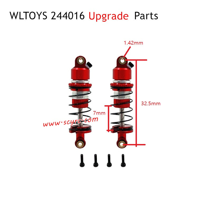 WLTOYS 244016 RC Car Parts Front Shock Red