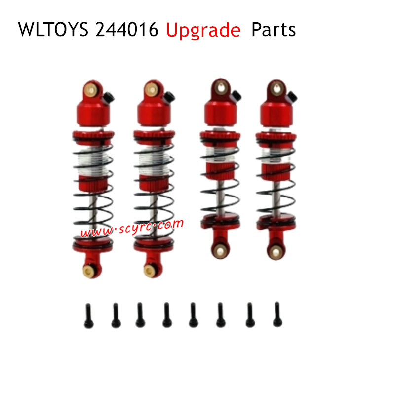WLTOYS 244016 RC Car Parts Front and Rear Shock Absorbers Red