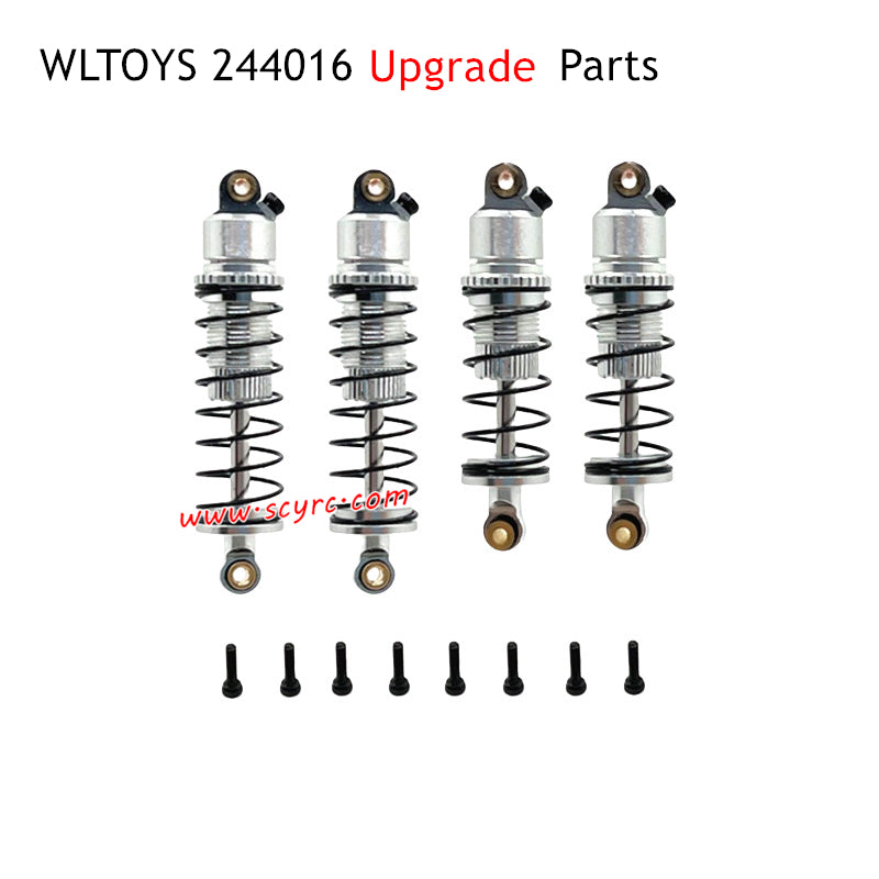 WLTOYS 244016 RC Car Parts Front and Rear Shock Absorbers Silver