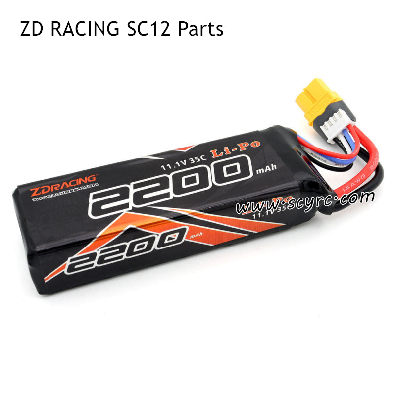 ZD Racing SC12 RC Car Parts 3S 11.1V 2200mAh Battery